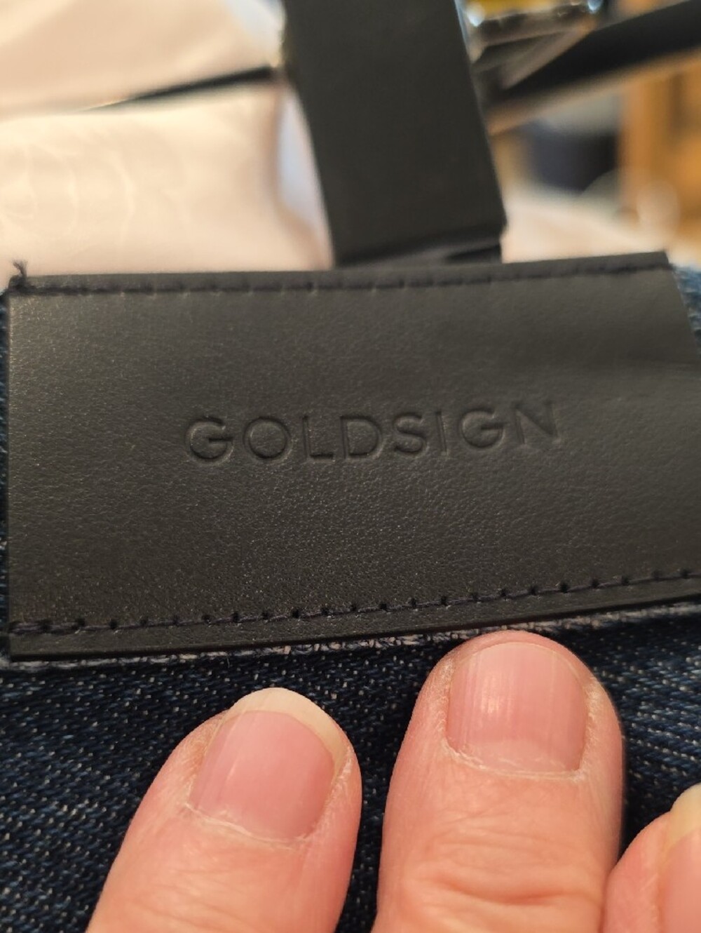 NEW RARE $395 GOLDSIGN THE PALMER WIDE LEG DENIM JEANS IN DK BLUE SIZE 27 - Picture 10 of 15